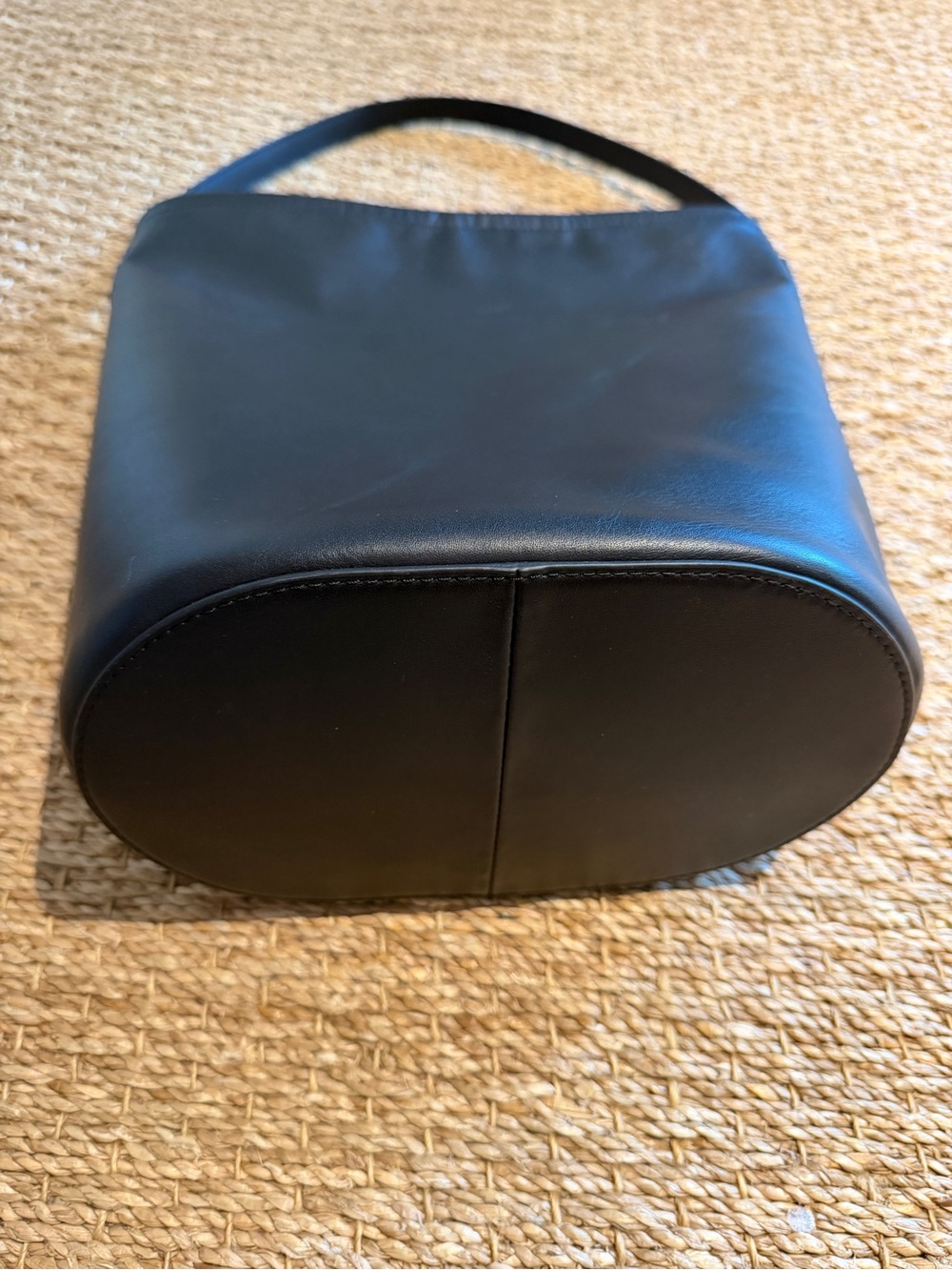 NWOT J.Crew Berkeley Bucket Bag Black Leather - Picture 9 of 14